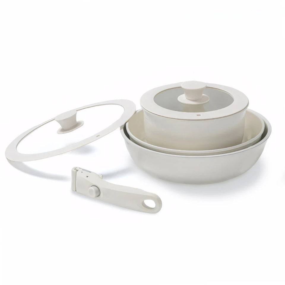 Premium Non-Toxic Porcelain coated Cookware Set — 6 Pieces