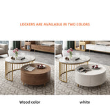 2-Piece Round Coffee Table – Mid-Century Modern Elegance