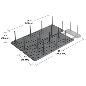 Adjustable Telescopic Dish Drying Rack Pegboard