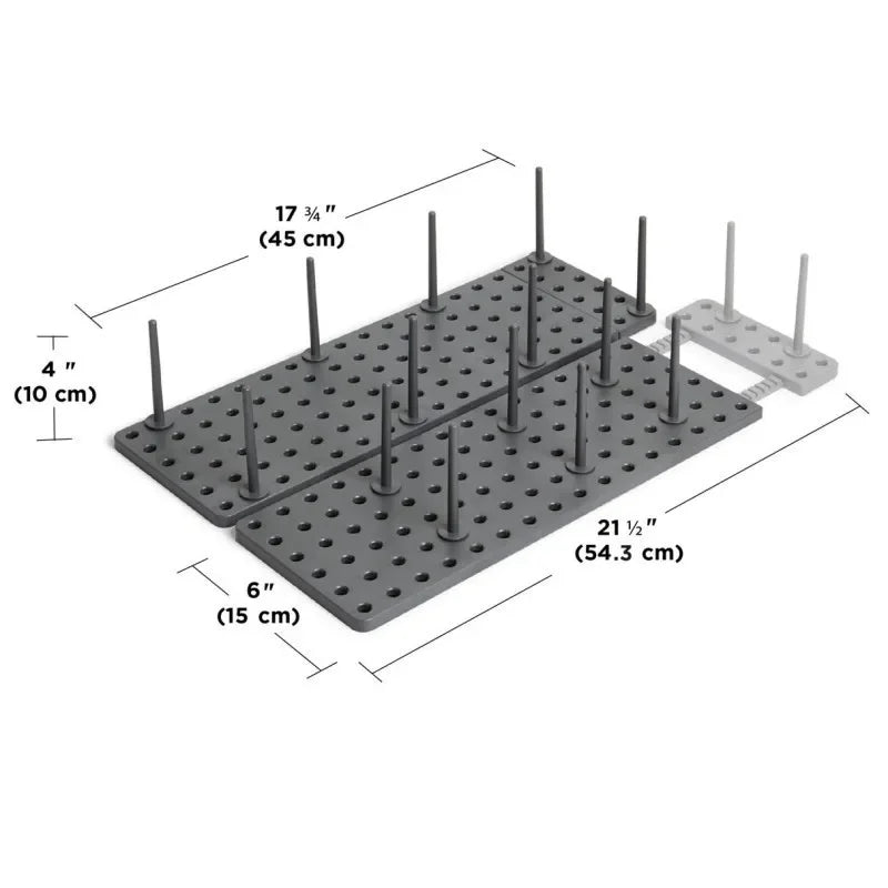 Adjustable Telescopic Dish Drying Rack Pegboard