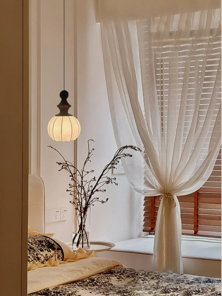 Retro Vintage Wooden Pendant Light with LED Bulbs