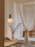 Retro Vintage Wooden Pendant Light with LED Bulbs