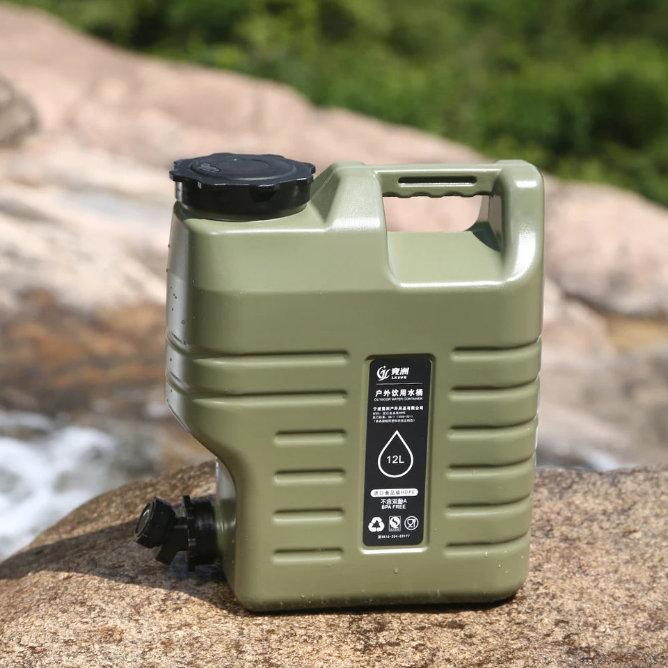 3.2 Gallon (6 Litres) Portable Water Container – BPA-Free Food Grade PE (Army Green)
