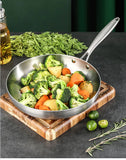 5-Ply 304 Stainless Steel Frying Pan – Ultimate Versatility Gas Stove and Induction Cooker