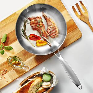 5-Ply 304 Stainless Steel Frying Pan – Ultimate Versatility Gas Stove and Induction Cooker