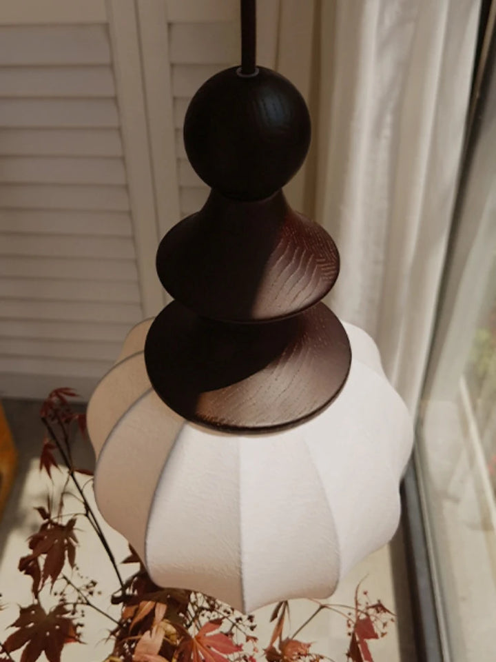 Retro Vintage Wooden Pendant Light with LED Bulbs