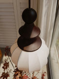 Retro Vintage Wooden Pendant Light with LED Bulbs