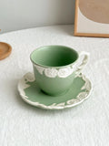 Vintage-Inspired Rose Tea & Coffee Cup Set with Saucer and Cake plate
