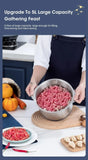 6-Blade Electric Food Processor & Meat Grinder – 5-in-1 High-Power Stainless Steel
