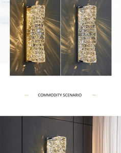 Luxury Crystal Wall Sconce – High-End K9 Crystal Light Fixture