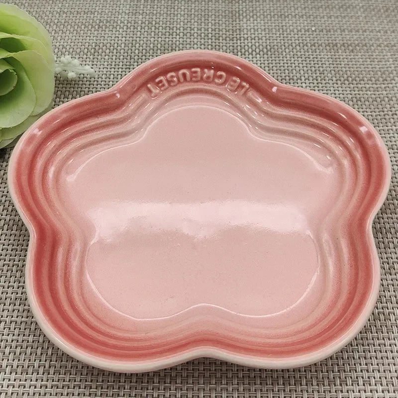 High-Gloss, high-quality Ceramic Blossom Dish – 14 cm in assorted vibrant colours