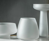 Luxury Frosted Glass Hydroponic Vase – Coffee & Frosted Elegance