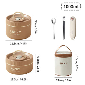 Portable Thermal 304 Stainless Steel Food Containers – Stackable & long term Insulated Microwave Safe