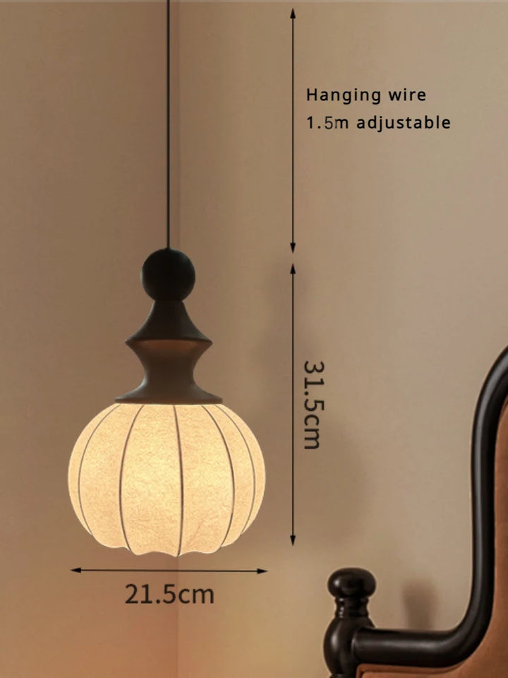 Retro Vintage Wooden Pendant Light with LED Bulbs