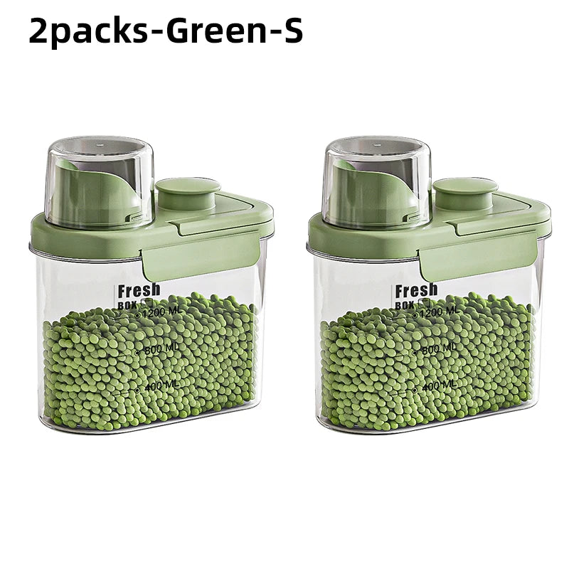 Ocean Green & Cream Double-Sealed Storage Containers – Aesthetic & Durable