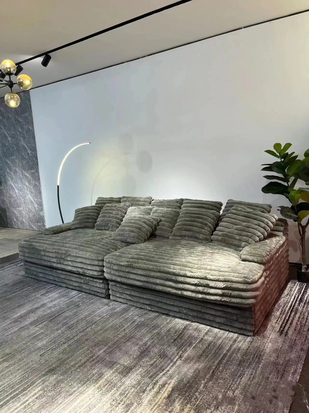 Nordic Cloud Sofa - Plush Velvet Sectional 300cm WHIMSICAL HOME OF CREATIONS