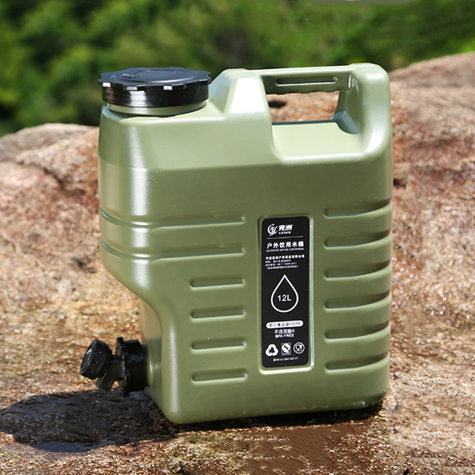 3.2 Gallon (6 Litres) Portable Water Container – BPA-Free Food Grade PE (Army Green)