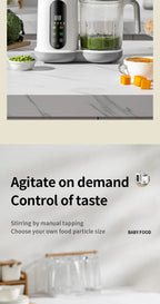 Multi-Functional Baby Food Maker – Steamer, Puree Blender & Milk Warmer with Temperature Display WHIMSICAL HOME OF CREATIONS