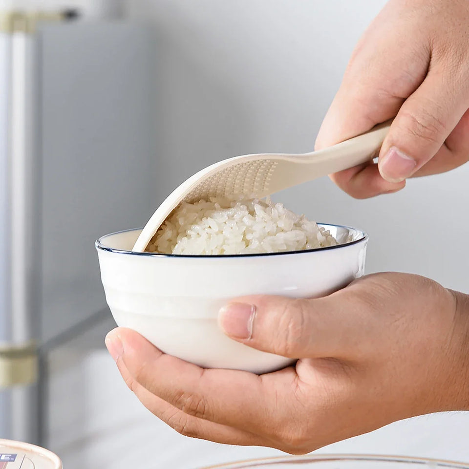 1PC Food Grade Silicone Rice Spoon Household Non Stick Pot Cooking Spoon High-temperature Resistant Kitchen Tools