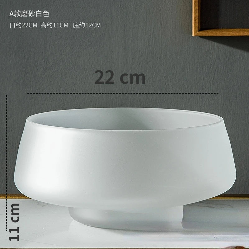 Luxury Frosted Glass Hydroponic Vase – Coffee & Frosted Elegance