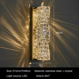 Luxury Crystal Wall Sconce – High-End K9 Crystal Light Fixture
