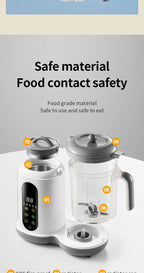 Multi-Functional Baby Food Maker – Steamer, Puree Blender & Milk Warmer with Temperature Display WHIMSICAL HOME OF CREATIONS