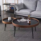 Hout Ronde Koffietafel Stel - Moderne Nestafels