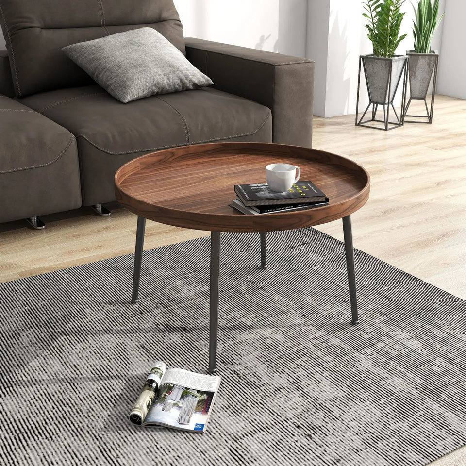 Wooden Modern Round Luxury Center Table Furniture with Mini End Table