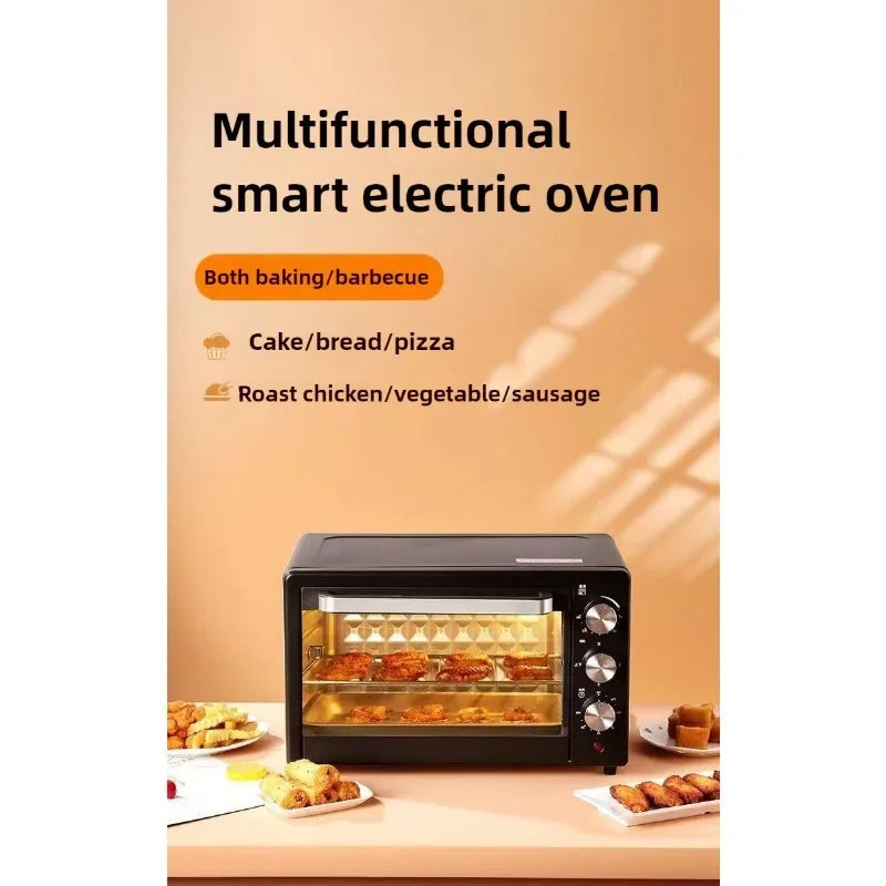 21–30L Multifunction Electric Oven & Grill – Large Capacity, Black