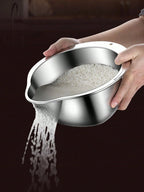 304 Stainless Steel Rice Strainer Bowl for every kitchen task– Practical & Premium Quality WHIMSICAL HOME OF CREATIONS