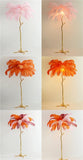 Modern Luxury Ostrich Feather Floor Lamp – Elegant Statement Piece