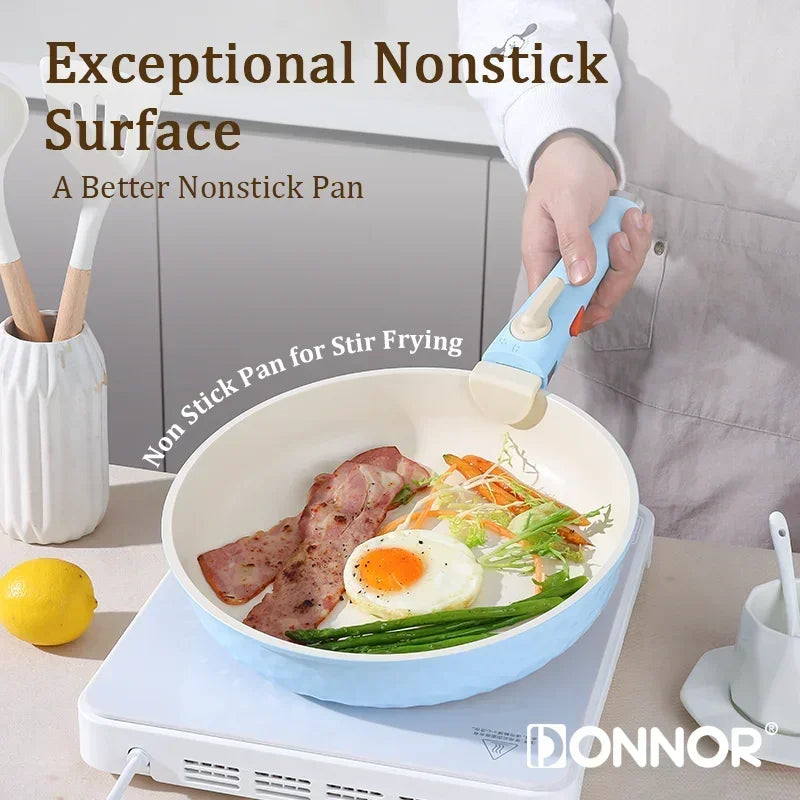 5-Piece Nonstick smooth Porcelain Coated Cookware Set