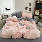 Luxury 100% Pure Linen-Cotton Twill Bed Sheet Set with Duvet Cover & Pillowcases – Soft, Durable, Breathable WHIMSICAL HOME OF CREATIONS