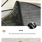 Simple Retro Nordic Round Luxury Rug – Bright Green Hues