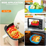 Say goodbye to sticky-burnt food. Silicone Reusable Air Fryer Tray Moulds