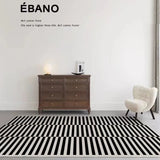 French Retro Art Deco Minimalist Plush Area Rug