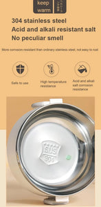 Large Capacity Thermal Insulated Lunch Box – Stackable Bento Container with Hidden Cutlery Microwave Safe