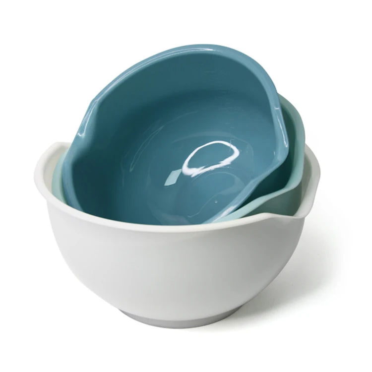3-Piece Salad Bowl Set – Durable Plastic with Measurement Scale