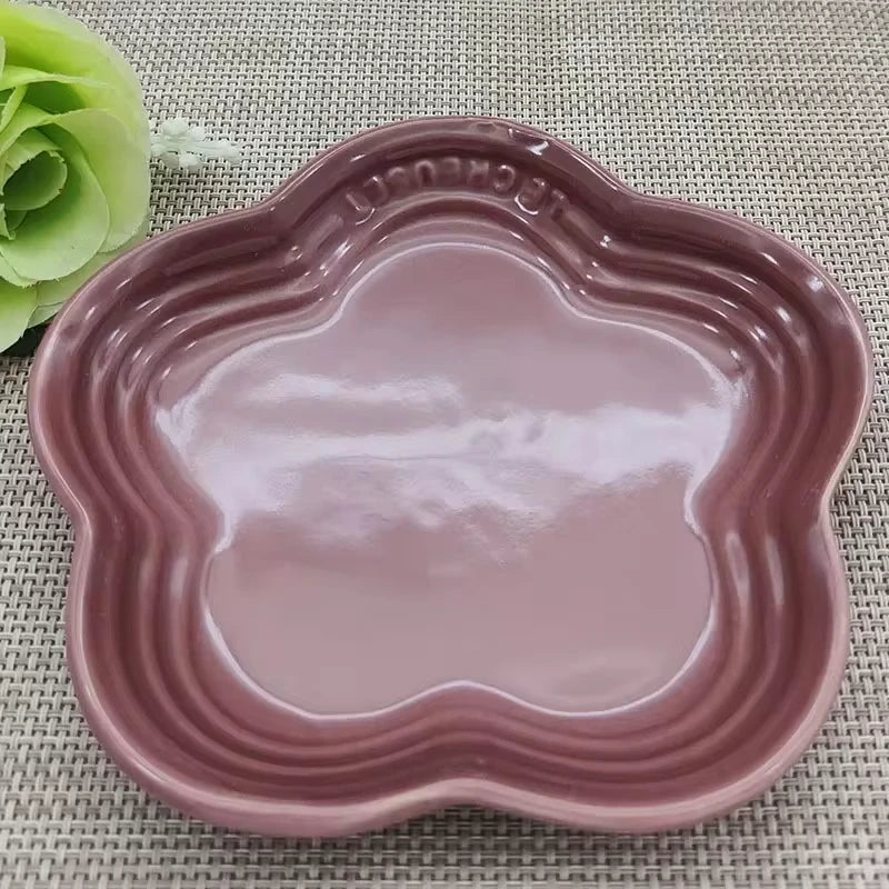 High-Gloss, high-quality Ceramic Blossom Dish – 14 cm in assorted vibrant colours WHIMSICAL HOME OF CREATIONS