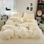 Luxury 100% Pure Linen-Cotton Twill Bed Sheet Set with Duvet Cover & Pillowcases – Soft, Durable, Breathable WHIMSICAL HOME OF CREATIONS