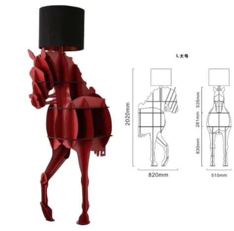 Luxury Horse Statue Wall-Mounted Display Shelf
