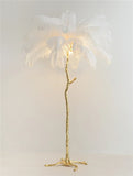 Modern Luxury Ostrich Feather Floor Lamp – Elegant Statement Piece