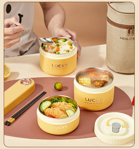 Portable Thermal 304 Stainless Steel Food Containers – Stackable & long term Insulated Microwave Safe