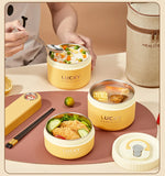 Portable Thermal 304 Stainless Steel Food Containers – Stackable & long term Insulated Microwave Safe