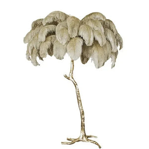 Modern Luxury Ostrich Feather Floor Lamp – Elegant Statement Piece