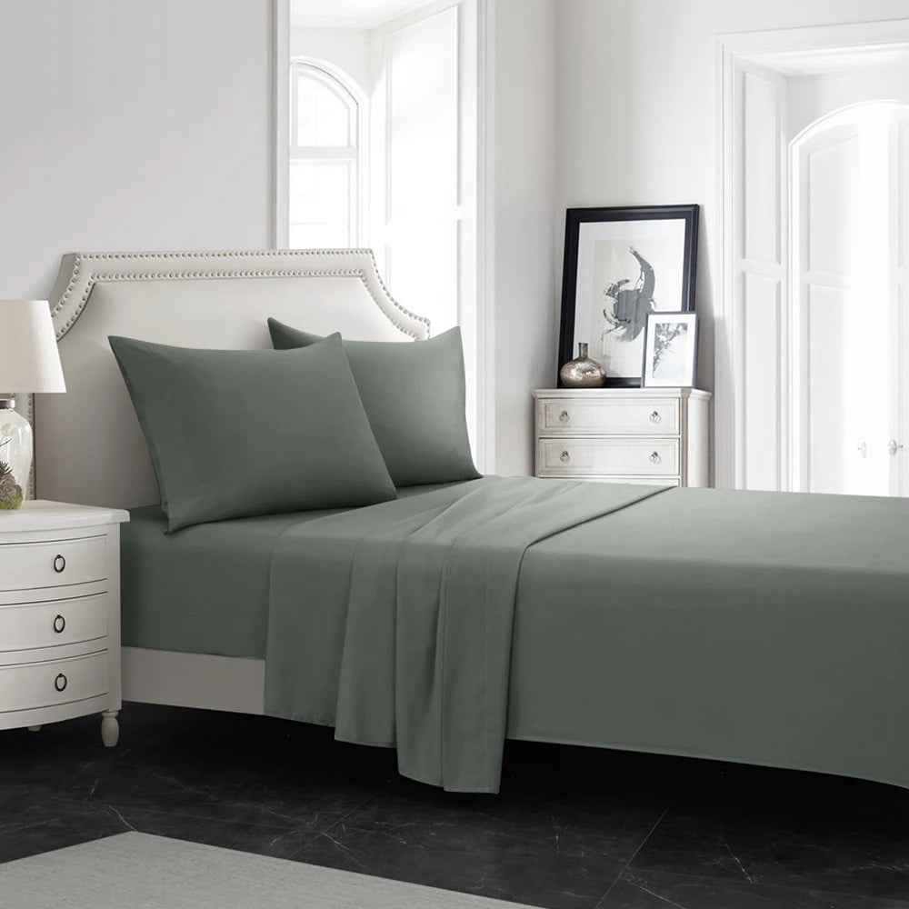 Luxury 300 TC Polyester Microfiber Sheets – Silky Soft, Wrinkle-Free, Deep Pockets, Fade-Resistant 4-Piece Set WHIMSICAL HOME OF CREATIONS