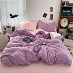 Luxury 100% Pure Linen-Cotton Twill Bed Sheet Set with Duvet Cover & Pillowcases – Soft, Durable, Breathable WHIMSICAL HOME OF CREATIONS