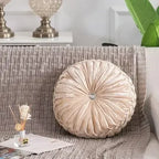 Plush Round Vintage Velvet Decorative Pillows – Vibrant Colours & Classic Charm