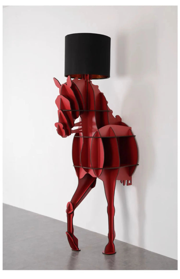 Luxury Horse Statue Wall-Mounted Display Shelf
