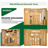 Adjustable Bamboo Cutlery Drawer Organiser – Smart & Stylish Storage